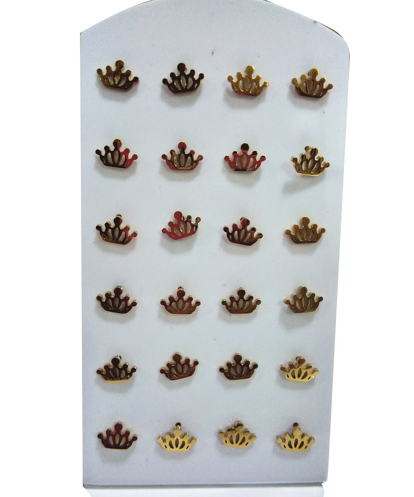 Set pendientes acero