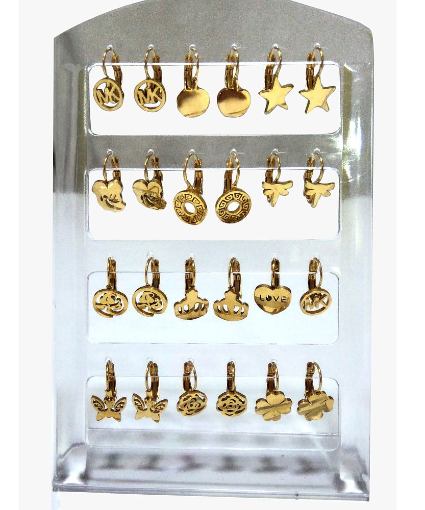 Set pendientes acero