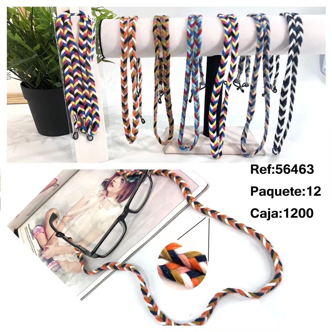 Cordón ajustable para gafas trenzado