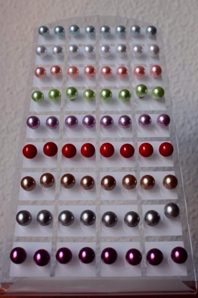 Pendientes Boton 36 pares pendientes decenarios