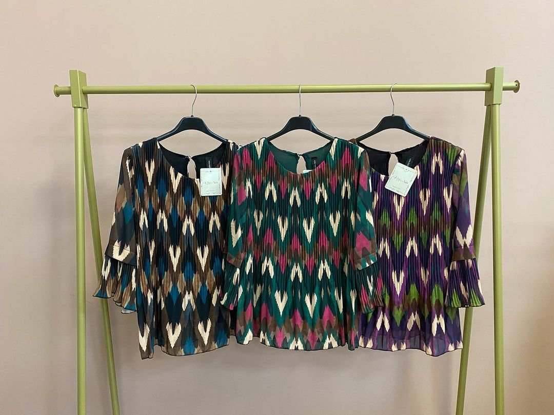 Blusa de gasa con estampado